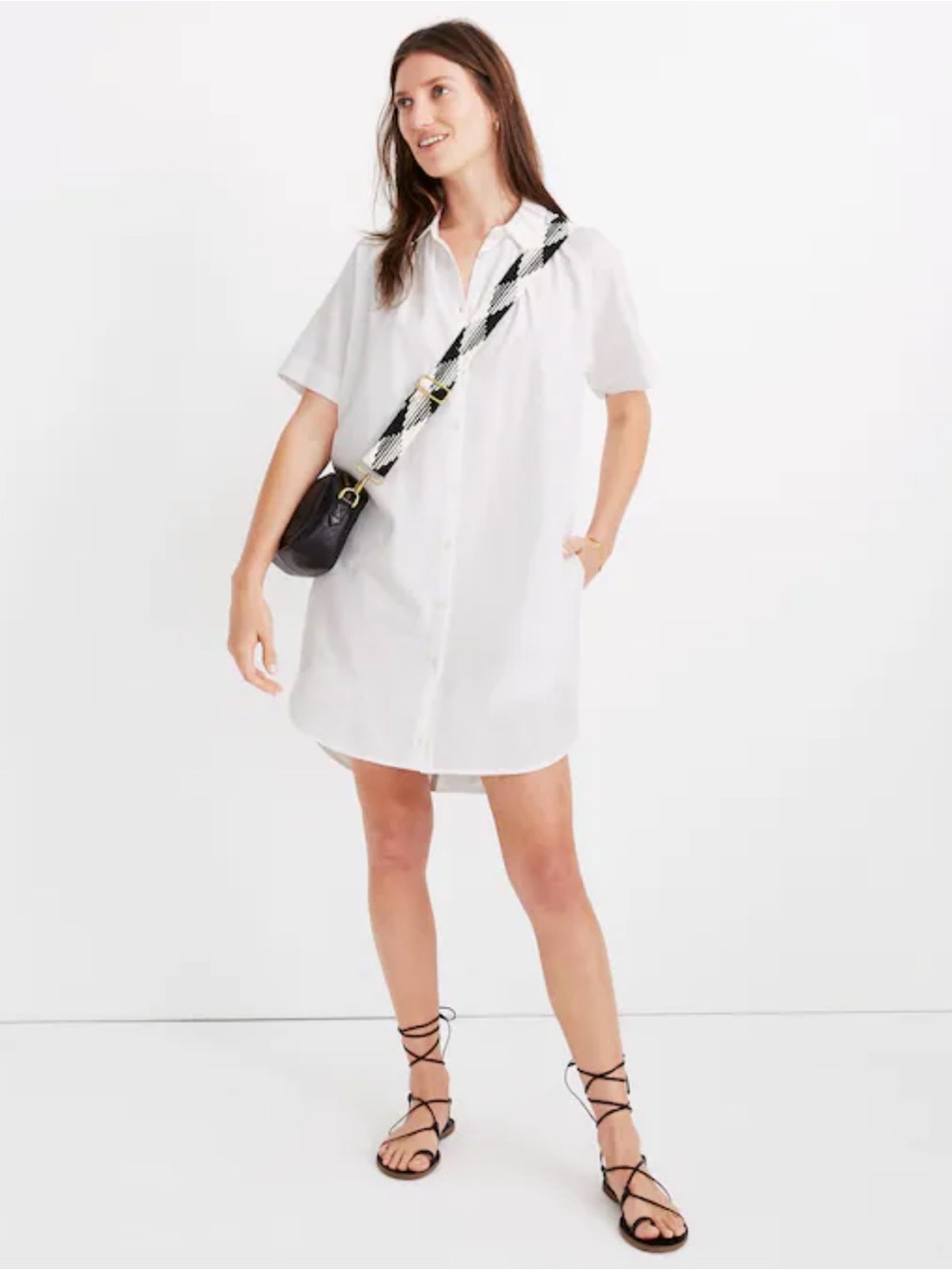 Madewell Off White Shirt Dress